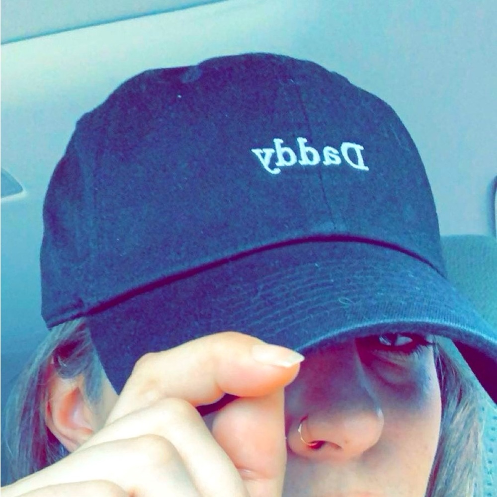 ‘Daddy’ Embroidered Adjustable Black and White Baseball Hat